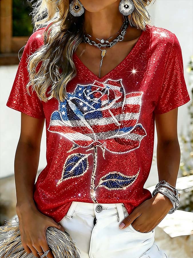 Women's U.S. 250th Anniversary Rose Print Vest
