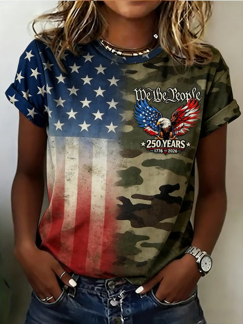 Women's  American 250th Anniversary Print T-Shirt