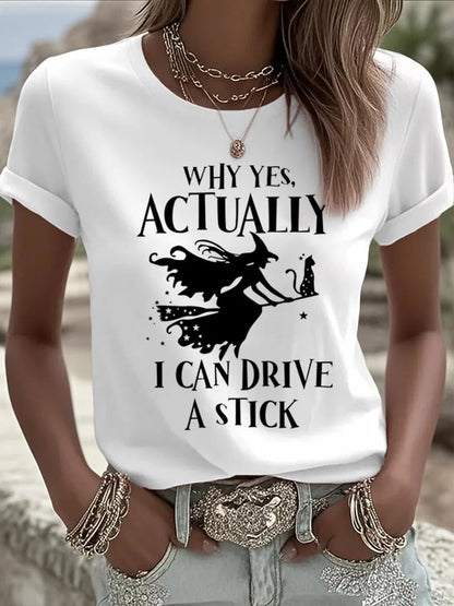 🔥Buy 2 Get 10% Off🔥Women's Witch Print Casual T-shirt