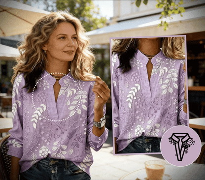 Artisanal Style: The Stand Collar Floral Blouse ?