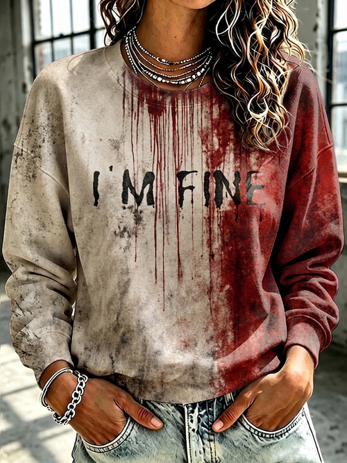 Women'S Halloween Bloodstained Hoodie
