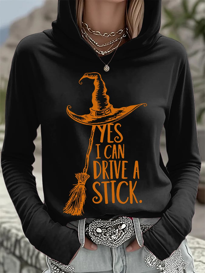 🔥HOT SALE🔥Women's Yes I Can Drive A Stick Print Casual Sweatshirt