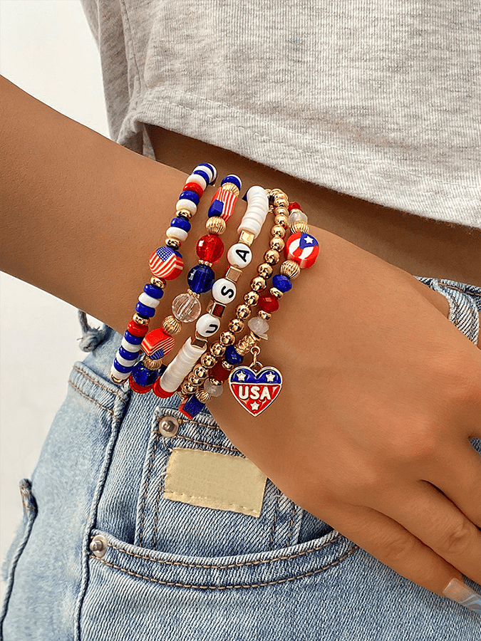American Flag Patriotic Commemorative Bracelet