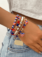 American Flag Patriotic Commemorative Bracelet