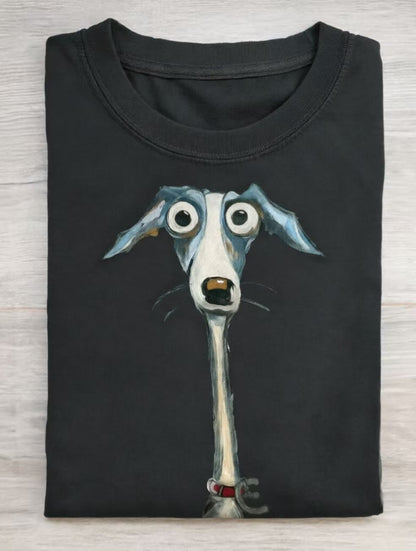 Funny Dog Art Print Casual Short Sleeve T-shirt