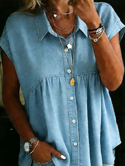 Women's Casual Denim Cotton Shirt