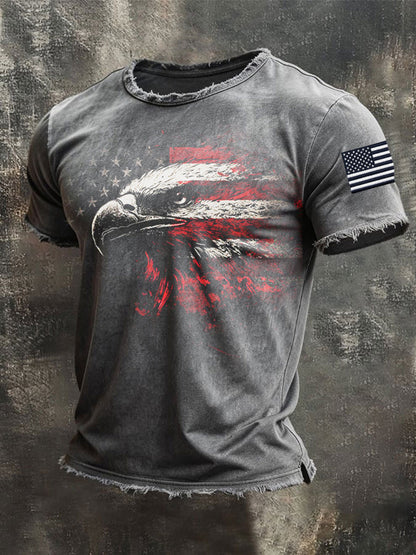 Men'S America Flag Printed Casual T-Shirt