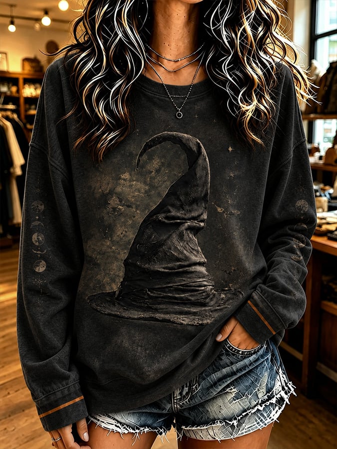 Women's Casual Halloween Print Hoodie