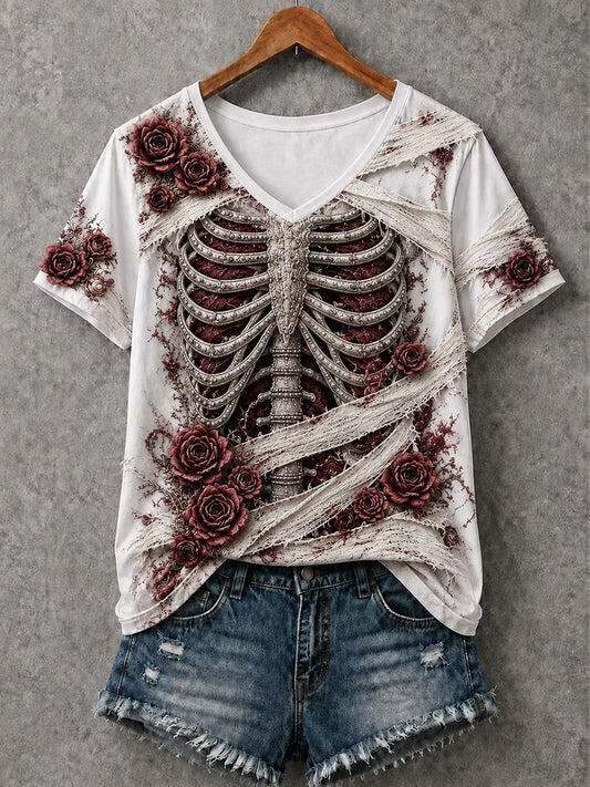 Retro Halloween Artistic Casual T-Shirt