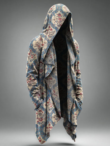 Vintage Abstrct Art Print Casual Hoodie Cardigan