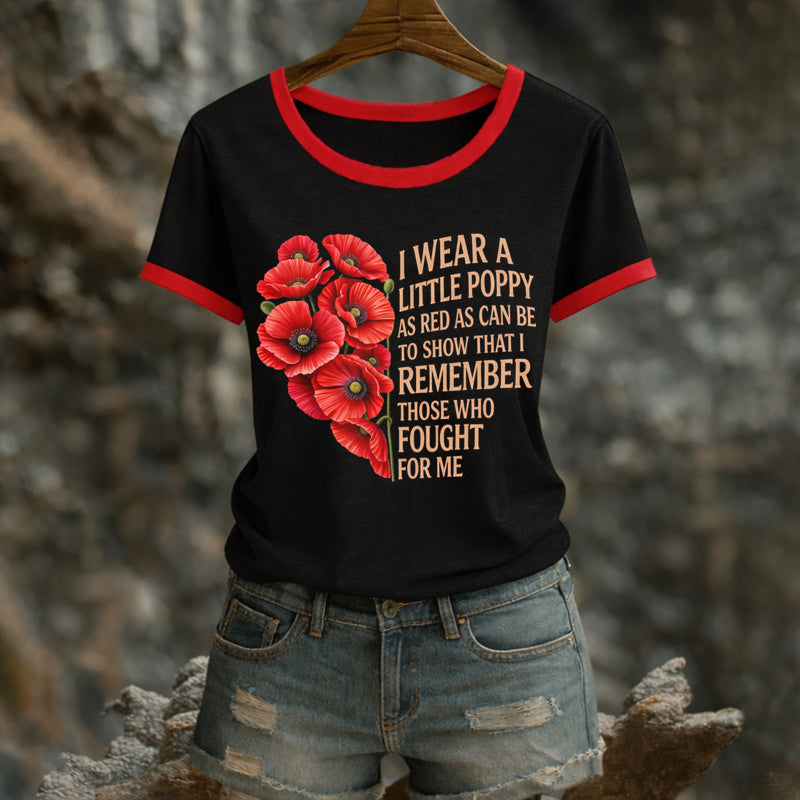 Women's Memorial Day Red Friday Printed T-Shirt