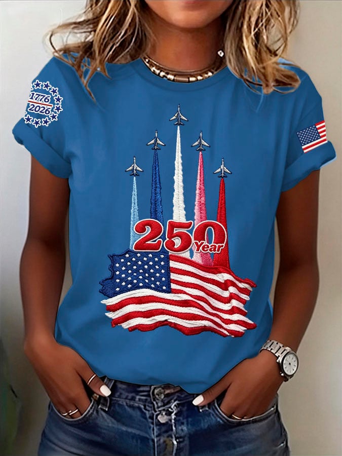 Women's Retro 1776–2026 250 Year Print T-Shirt