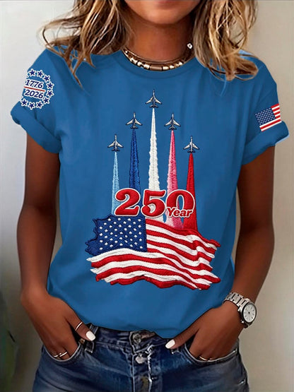 Women's Retro 1776–2026 250 Year Print T-Shirt