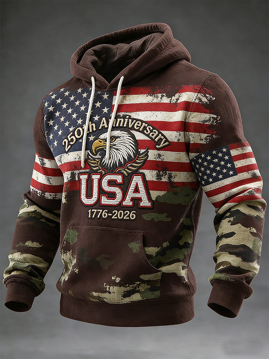 Men's Retro American 250th Anniversary Hoodie