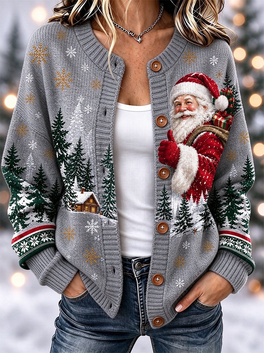Women's Casual Christmas Cardigan