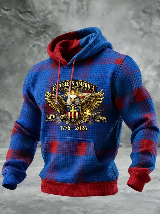 Men's Casual American 250th Anniversary Print Sweatshirt
