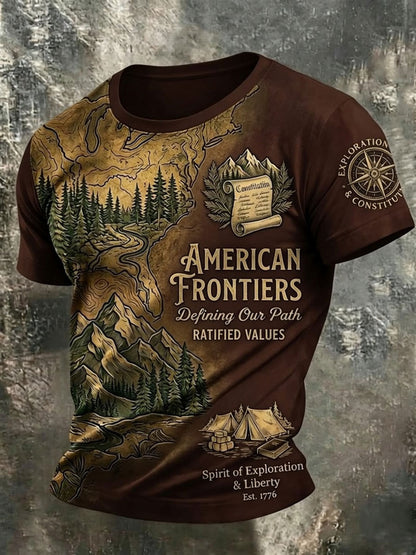 Men'S Retro 250Th Anniversary American Short-Sleeve T-Shirt