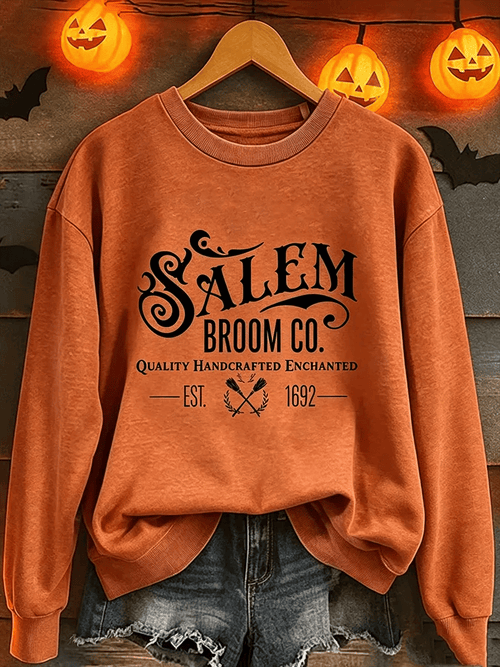 Women's Halloween Witch Print Hoodie