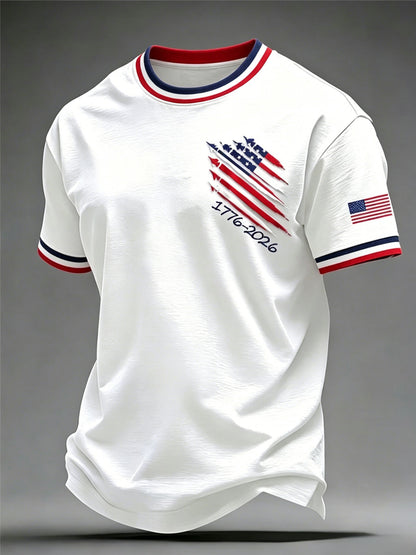 Men's US Independence Day Casual Print Tee