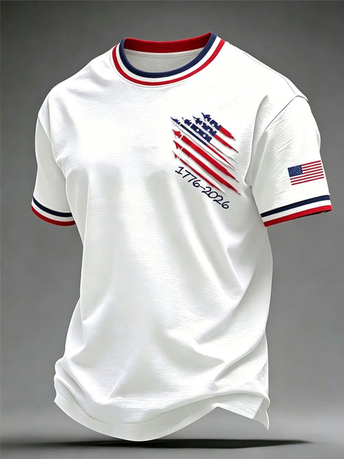 Men's US Independence Day Casual Print Tee