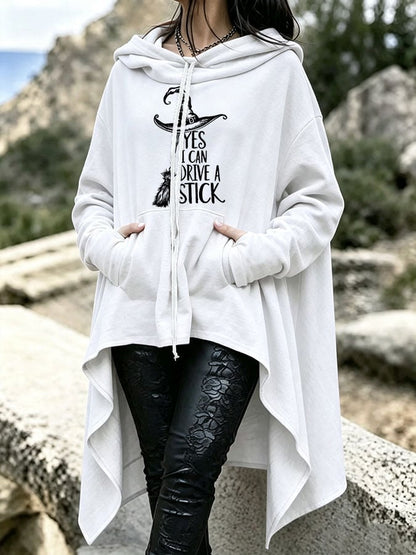 Women's Casual Printed Irregular Sweatshirt
