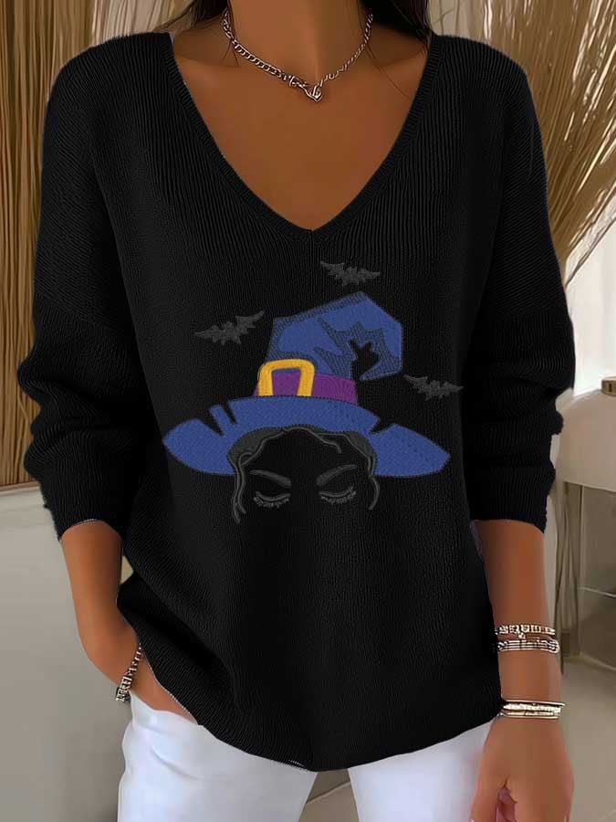 Women's Halloween Print Long Sleeve Top