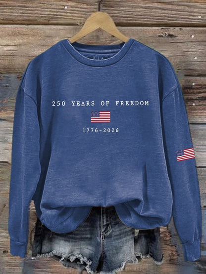 Women's America Flag Print Sweatshirt