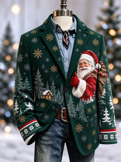 Men's Casual Christmas Corduroy Blazer