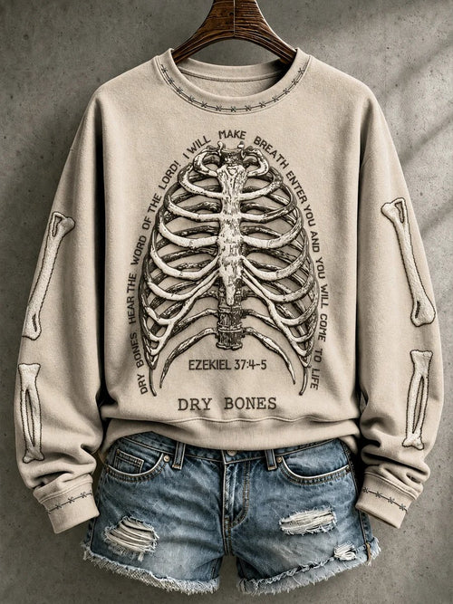 Women's Casual Printed Long-Sleeve Sweatshirt