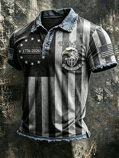 Men'S 250Th Anniversary Faith Printed Casual Polo Shirt