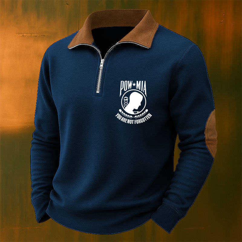 Memorial to American Prisoners of War and Missing Soldiers Casual Zipper Sweatshirt