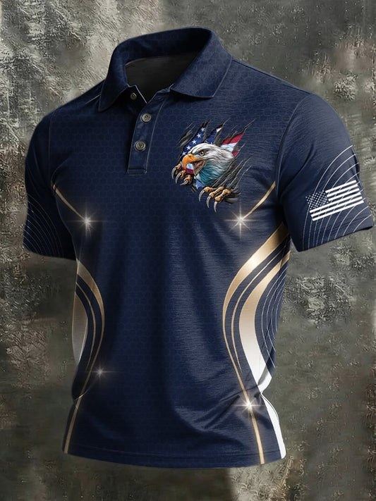 Men's 250th Anniversary Printed Casual Polo Shirt