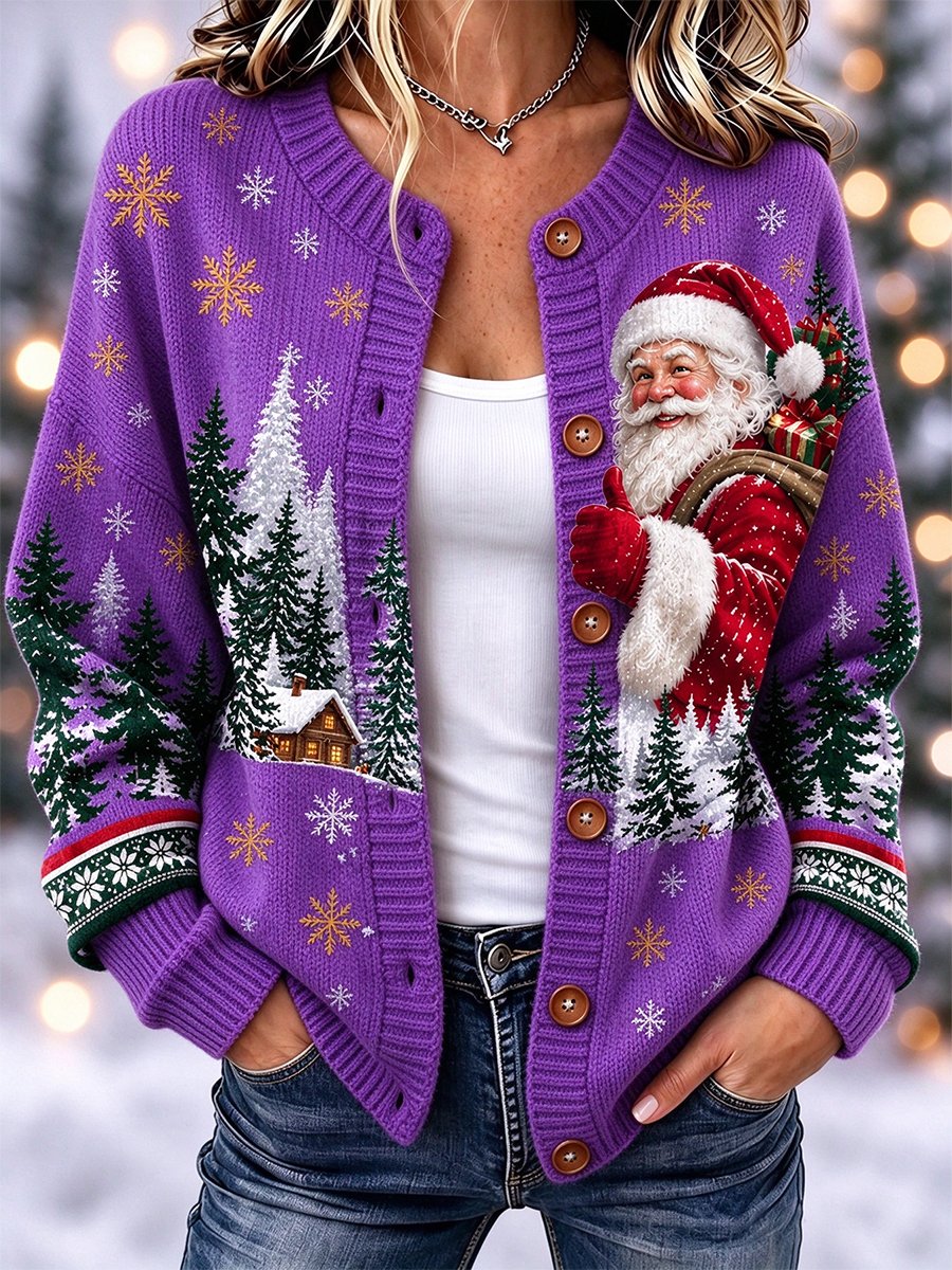 Women's Casual Christmas Cardigan