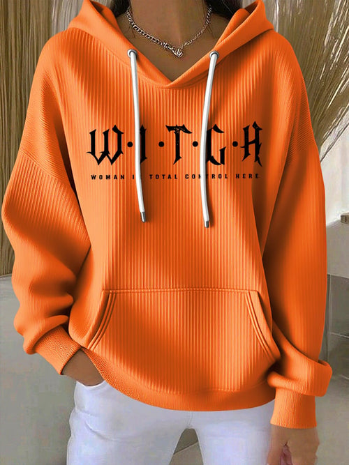 🔥HOT SALE🔥Woman In Total Control Here Print Casual Hoodie