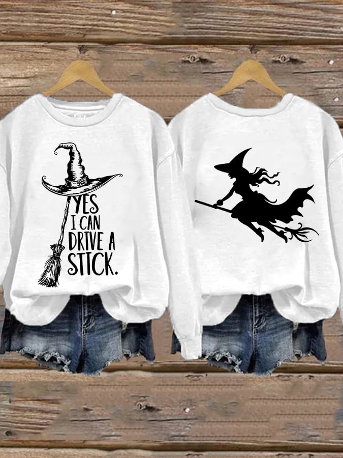 🔥Buy 2 Get 10% Off🔥Women's Yes I Can Drive A Stick Printed Sweatshirt