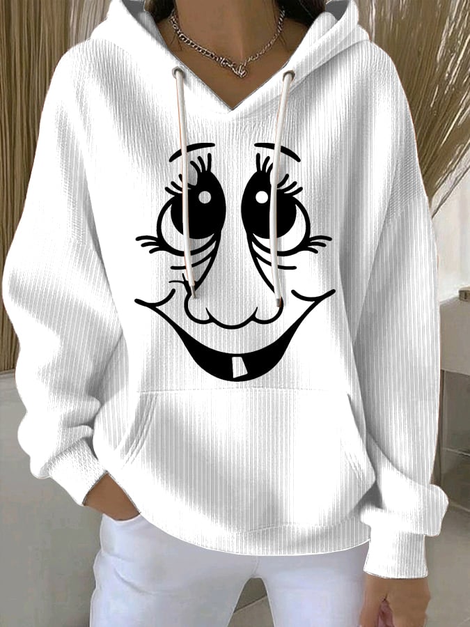 🔥HOT SALE🔥Women's Witch Face Print Casual Sweatshirt