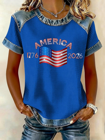 Women's 250th Anniversary Printed Short-Sleeved T-Shirt
