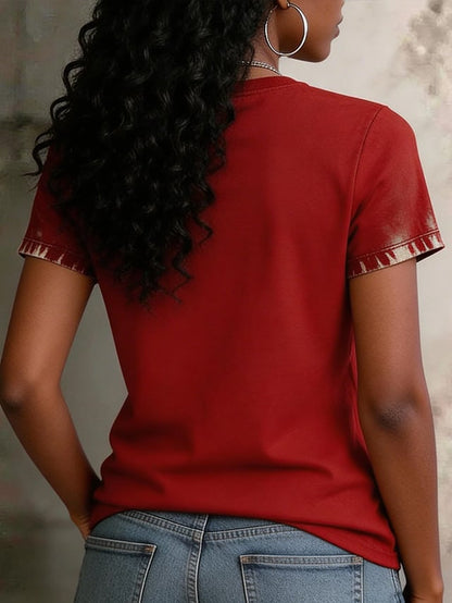 Women's USA 250 Print V Neck T-shirt