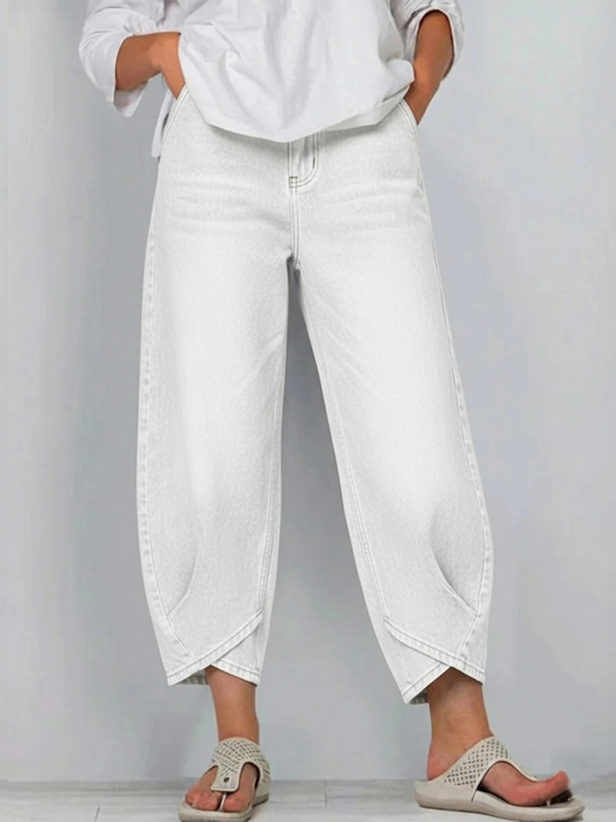 New Arrivals Women's Casual Simple Denim Cotton Pants