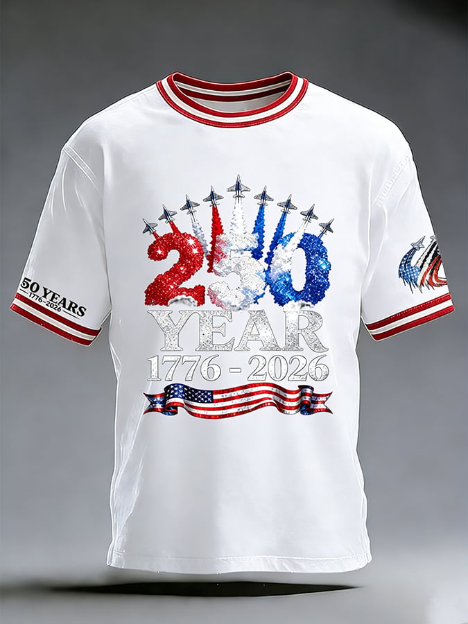 Men's 250th Anniversary of the United States Print Short Sleeve T-shirt