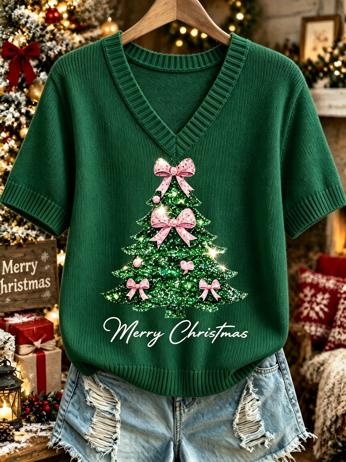 Women's Christmas Print T-Shirt