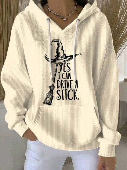 🔥Buy 2 Get 10% Off🔥Women's Yes I Can Drive A Stick Print Casual Sweatshirt