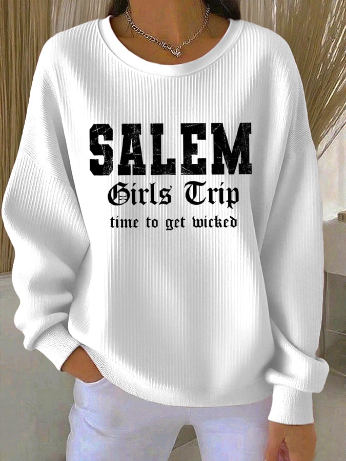 🔥HOT SALE🔥Women's Salem Girls Trip Textured Sweatshirt