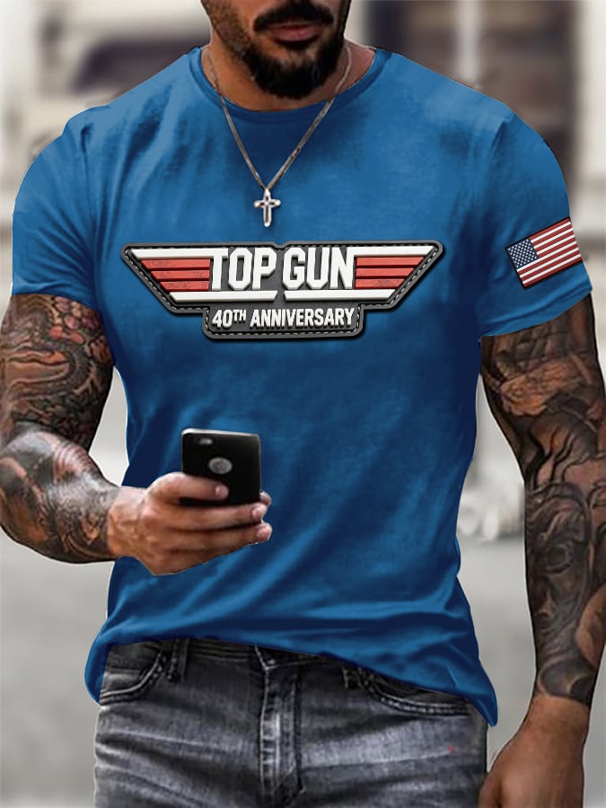 Men's Retro 40th Anniversary Print T-Shirt