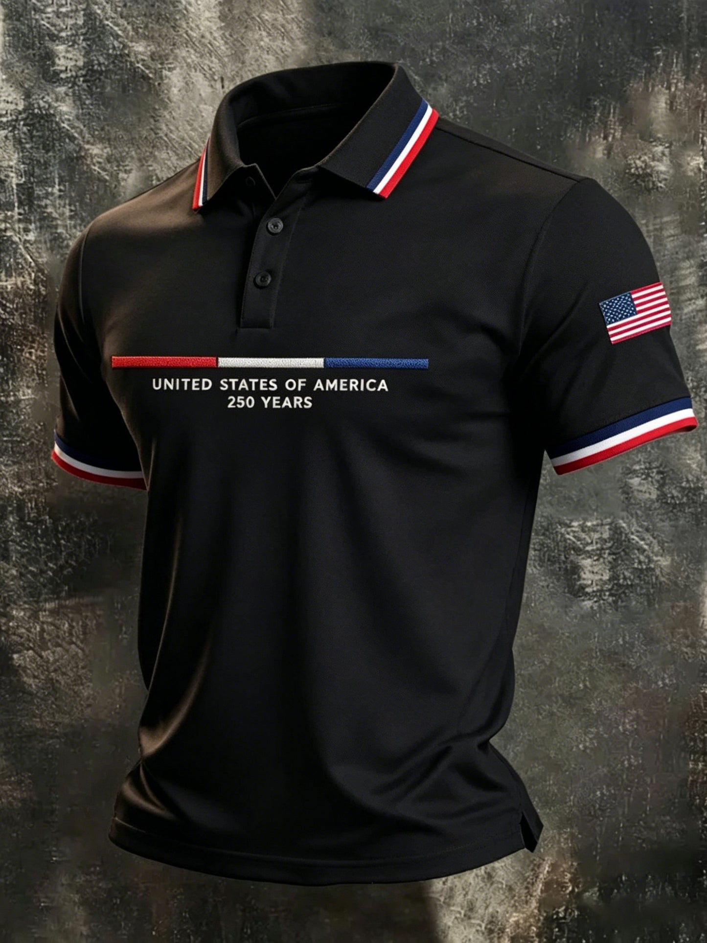 Men's 250th Anniversary Printed Casual Polo Shirt