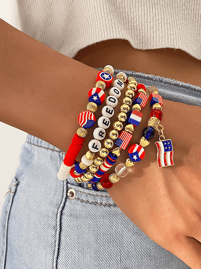 American Flag Patriotic Commemorative Bracelet