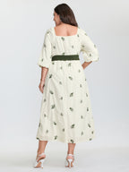 2-in-1 Embroidered Tulle Maxi Dress