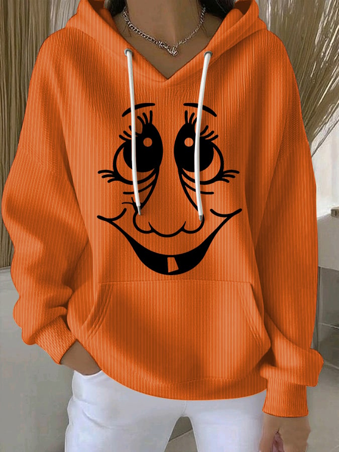 🔥HOT SALE🔥Women's Witch Face Print Casual Sweatshirt
