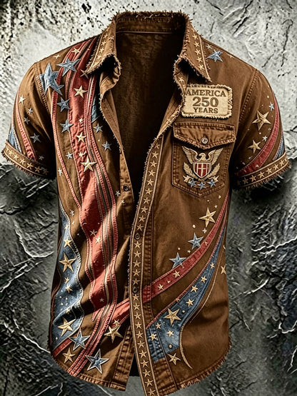 Men'S 250Th Anniversary National Faith Print  Shirt