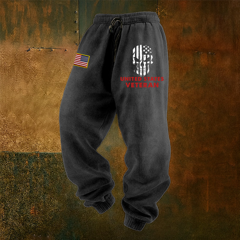 Men's Veteran Print Casual Sweatpants
